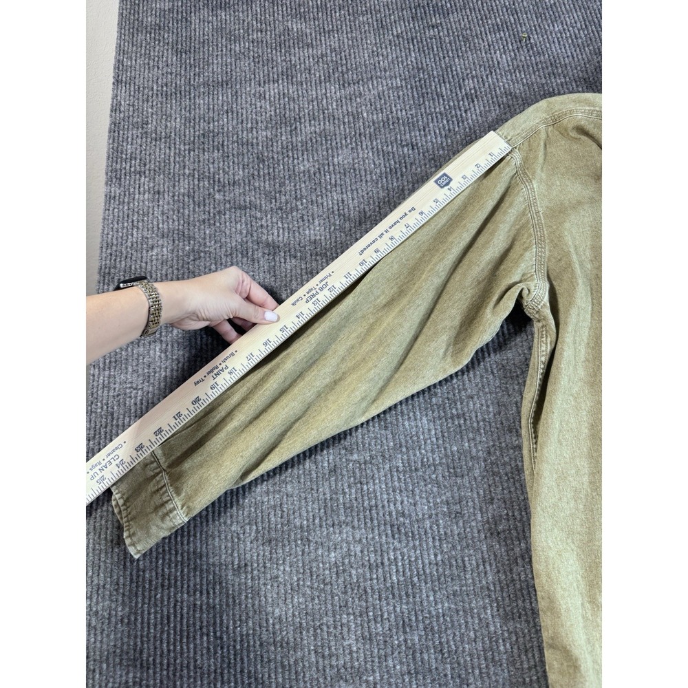 Nautica Denim Classic Fit Olive Blue Long Sleeve Button-Up Shirt XL Pocket - Picture 9 of 9